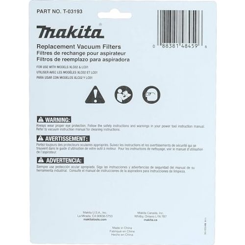  Makita T-03193 Cloth Vacuum Filter (3 Pack)