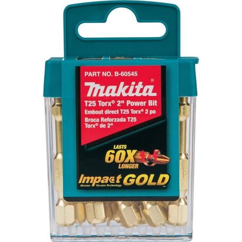  Makita B-60545 Impact Gold T25 Torx 2″ Power Bit, 15/Pk