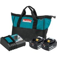 Makita BL1850BDC2 18V LXT® Lithium-Ion Battery and Rapid Optimum Charger Starter Pack (5.0Ah)