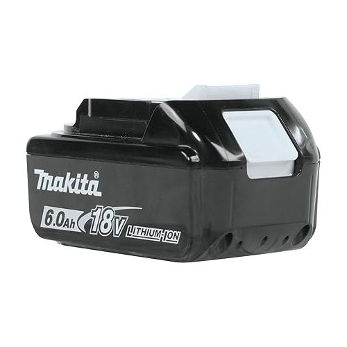  Makita BL1860B-2 18V LXT Lithium-Ion 6.0Ah Battery, 2/pk, Black