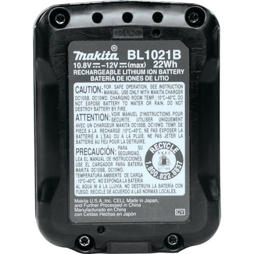  Makita BL1021B-2 12V max CXT Lithium-Ion 2.0 Amp Battery (2 Pack)