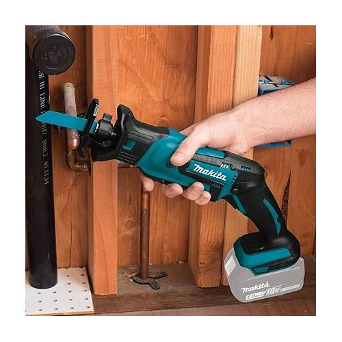  Makita XRJ01Z 18-Volt LXT Lithium-Ion Cordless Compact Reciprocating Saw (Tool Only, No Battery), Bare Tool