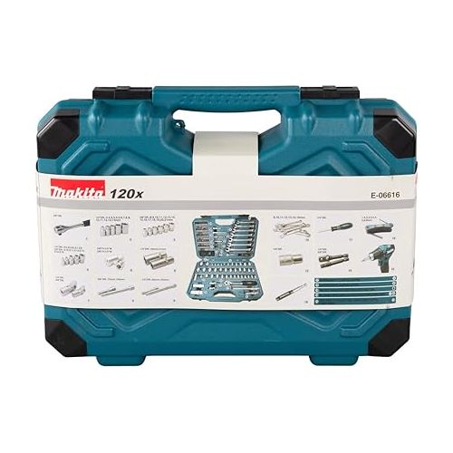  Makita E-06616 120 Piece Maintenance Set Blue/Black