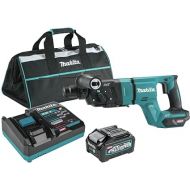 Makita GRH07M1 40V max XGT Brushless Lithium-Ion 1-1/8 in. Cordless AFT/AWS Capable Accepts SDS-PLUS Bits AVT D-Handle Rotary Hammer Kit (4 Ah)