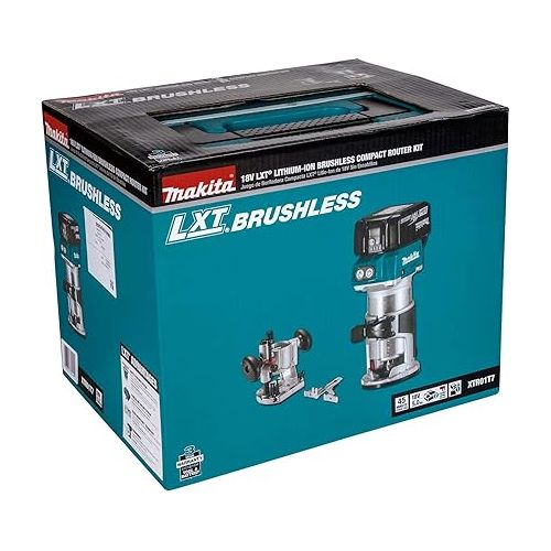  Makita XTR01T7 18V LXT Lithium-Ion Brushless Cordless Compact Router Kit