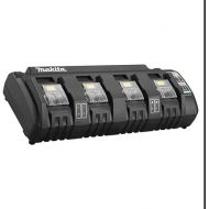 Makita DC18SF 18V Lithium-Ion Rapid Optimum 4-Port Charger, 1-Pack,Black