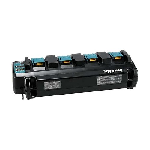  Makita DC18SF 18V Lithium-Ion Rapid Optimum 4-Port Charger, 1-Pack,Black