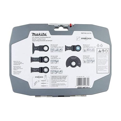  Makita B-67197 5 Pc. Starlock® Oscillating Blade Set