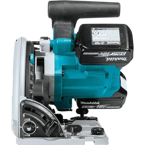  Makita XPS01PTJ 18-Volt X2 LXT Lithium-Ion (36V) Brushless Cordless 6-1/2 inch Plunge Circular Saw Kit (5.0Ah) with 199140-0 39 inch Guide Rail(Sold separately)