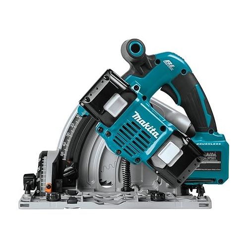  Makita XPS01PTJ 18-Volt X2 LXT Lithium-Ion (36V) Brushless Cordless 6-1/2 inch Plunge Circular Saw Kit (5.0Ah) with 199140-0 39 inch Guide Rail(Sold separately)