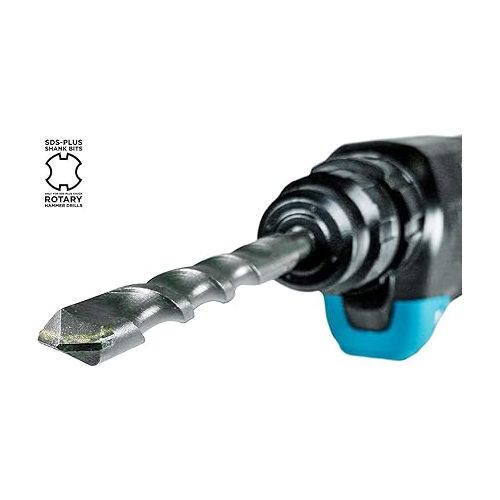 Makita 5 Piece - SDS-Plus Drill Bit Set For SDS+ Rotary Hammers - Aggressive Drilling For Concrete & Masonry - Carbide Tipped Bits
