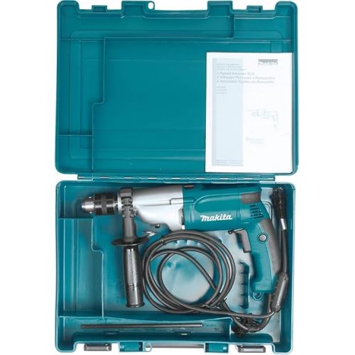  Makita HP2050-R 6.6 Amp 3/4 in. Hammer Drill with Case (Renewed)