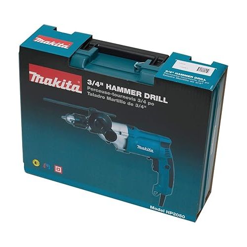  Makita HP2050-R 6.6 Amp 3/4 in. Hammer Drill with Case (Renewed)