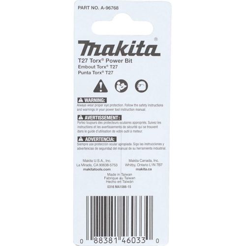  Makita A-96768 Impactx T27 Torx 2″ Power Bit, 2 Pack