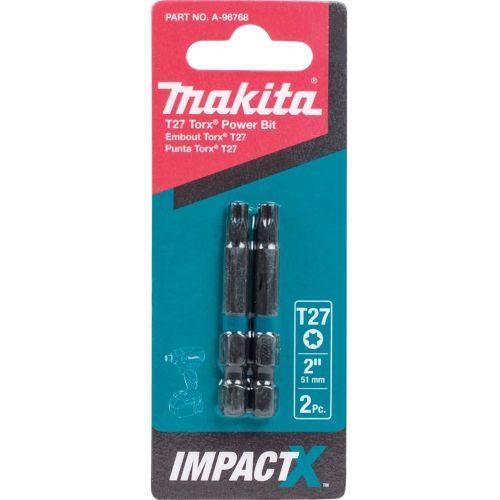  Makita A-96768 Impactx T27 Torx 2″ Power Bit, 2 Pack