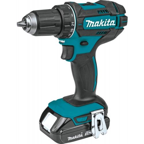  Makita XFD10R 18V LXT Lithium-Ion Compact Cordless 1/2 Driver-Drill Kit (2.0Ah)