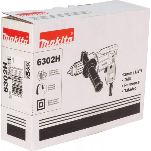  Makita 6302H Electric Drill, 1/2 In, 0 to 550 rpm, 6.5A