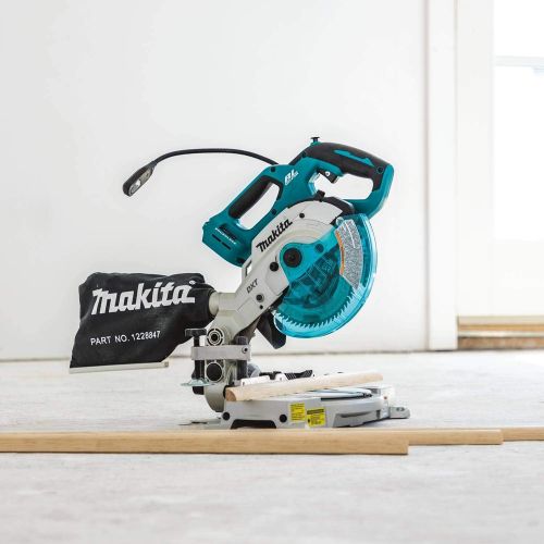  Makita XSL05Z 18V LXT Lithium-Ion Brushless Cordless 6-1/2 COMPACT Dual-Bevel Compound Miter Saw with Laser, TOOL Only