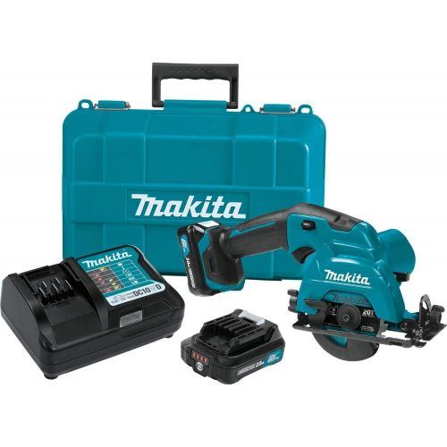  Makita SH02R1 12V max CXT Lithium-Ion Cordless 3-3/8 Circular Saw Kit (2.0Ah)