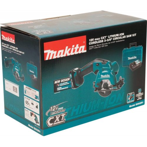 Makita SH02R1 12V max CXT Lithium-Ion Cordless 3-3/8 Circular Saw Kit (2.0Ah)