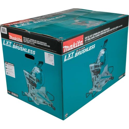  Makita XSL06Z 18V x2 LXT Lithium-Ion (36V) Brushless Cordless 10 Dual-Bevel Sliding Compound Miter Saw with Laser, TOOL Only