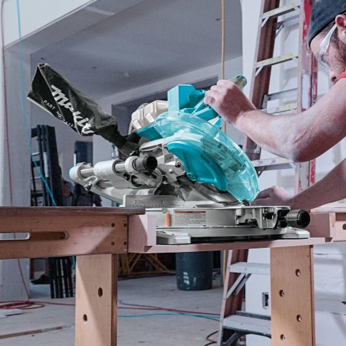  Makita XSL06Z 18V x2 LXT Lithium-Ion (36V) Brushless Cordless 10 Dual-Bevel Sliding Compound Miter Saw with Laser, TOOL Only