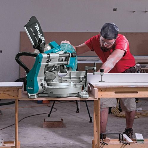 Makita XSL06Z 18V x2 LXT Lithium-Ion (36V) Brushless Cordless 10 Dual-Bevel Sliding Compound Miter Saw with Laser, TOOL Only