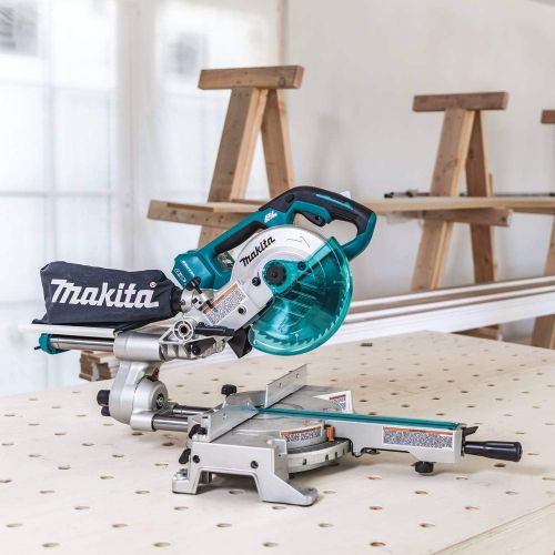  Makita XSL02Z 18V X2 LXT Lithium-Ion Brushless Cordless 7-1/2 Dual Slide Compound Miter Saw, Tool Only