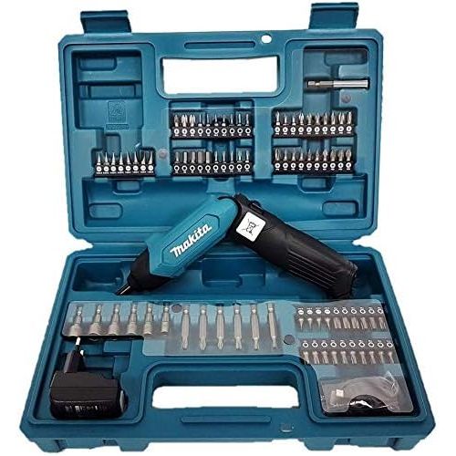  Makita DF001DW 3.6V Lithium-Ion 1/4 Hex Screwdriver Kit, Teal, 3.6V