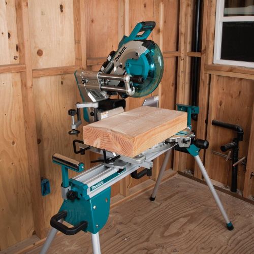  Makita XSL06PT 18V x2 LXT Lithium-Ion (36V) Brushless Cordless 10 Dual-Bevel Sliding Compound Miter Saw with Laser Kit (5.0Ah)