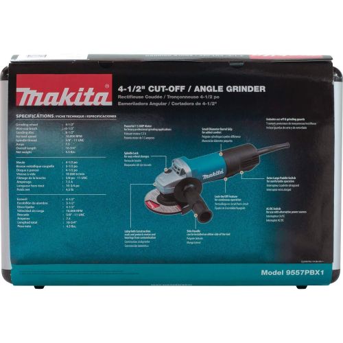  Makita 9557PBX1 4-1/2 Paddle Switch Cut-Off/Angle Grinder