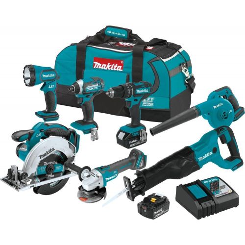  Makita XT706 3.0Ah 18V LXT Lithium-Ion Cordless Combo Kit (7 Piece)