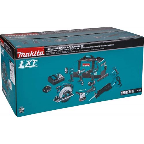  Makita XT706 3.0Ah 18V LXT Lithium-Ion Cordless Combo Kit (7 Piece)