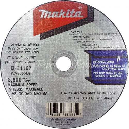  Makita 10 Pack - 7 Inch Cut Off Wheel For 7” Grinders - Aggressive Grinding For Metal & Stainless