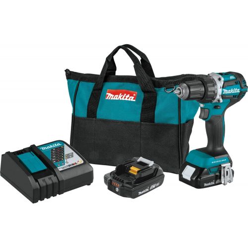  [아마존베스트]Makita XFD12R 18V LXT Lithium-Ion Compact Brushless Cordless 1/2 Driver-Drill Kit (2.0Ah),