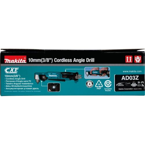  [아마존베스트]Makita AD03Z 12V max CXT Right Angle Drill, 3/8