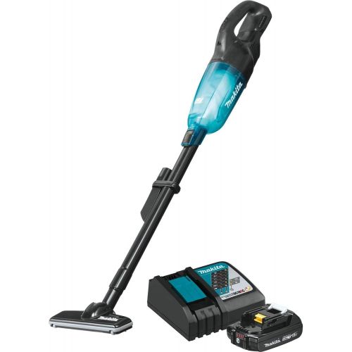  [아마존베스트]Makita XLC04R1BX4 18V LXT Lithium-Ion Compact Brushless Cordless 3-Speed Vacuum Kit, W/Push Button (2.0Ah)