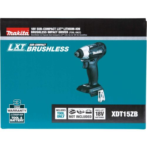  [아마존베스트]Makita XDT15ZB 18V LXT Lithium-Ion Sub-Compact Brushless Cordless Impact Driver