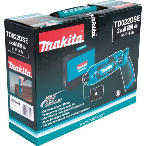  [아마존베스트]Makita TD022DSE 7.2V Lithium-Ion Cordless 1/4 Hex Impact Driver Kit