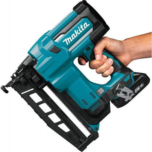  [아마존베스트]Makita XNB02RJ 18V LXT 2-1/2 Straight Finish Nailer Kit, 16 Ga