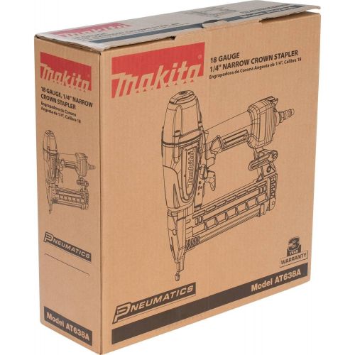  [아마존베스트]Makita AT638A 1/4 Narrow Crown Stapler, 18 Ga,