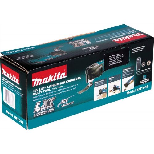  [아마존베스트]Makita XMT03Z 18V LXT Lithium-Ion Cordless Multi-Tool, Tool Only