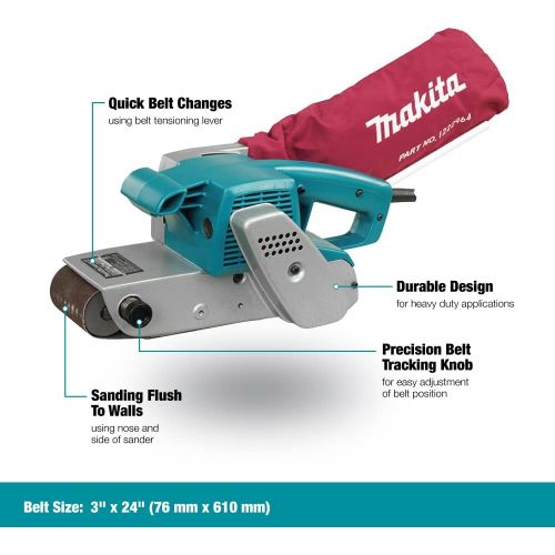  [아마존베스트]MAKITA 3X24 BELT SANDER DUSTLESS, Model:9924DB