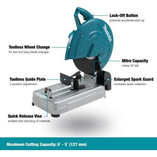  [아마존베스트]Makita LW1400 14 Cut-Off Saw with Tool-Less Wheel Change