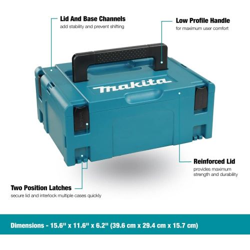  [아마존베스트]Makita 197211-7 Medium Interlocking Case, 6-1/2 x 15-1/2 x 11-5/8