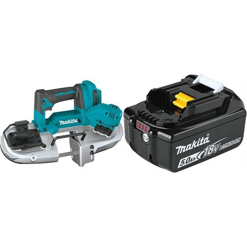  Makita XBP04Z 18V LXT Lithium-Ion Compact Brushless Cordless Band Saw with BL1850B 18V LXT Lithium-Ion 5.0Ah Battery