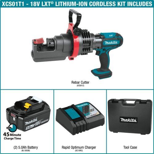  Makita XCS01T1 18V LXT Lithium-Ion Cordless Rebar Cutter Kit