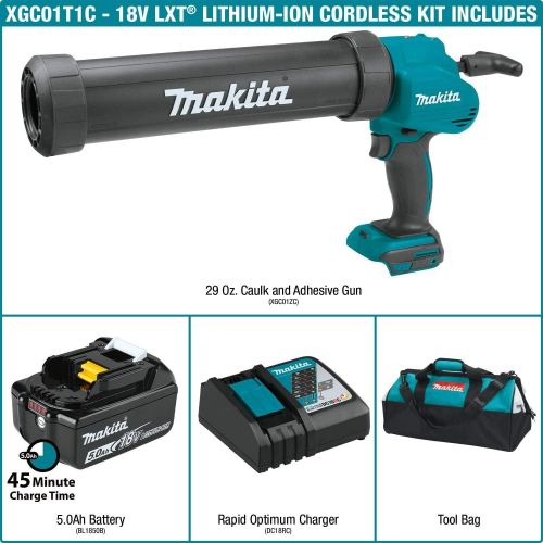  Makita XGC01ZC 18V LXT Lithium-Ion Cordless 29 oz. Caulk and Adhesive Gun, Tool Only