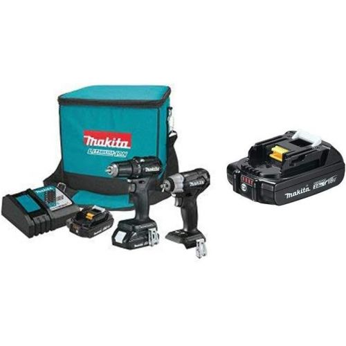  Makita CX201RB 18V LXT Sub-Compact BL Brushless 2-Pc. Combo Kit and BL1820B 18V Compact Lithium-Ion Battery (2.0Ah)