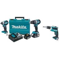 Makita XT269M 18V LXT Lithium-Ion Brushless Cordless 2-Pc. Combo Kit (4.0Ah) & Makita XSF03Z 18V LXT Lithium-Ion Brushless Cordless Drywall Screwdriver (Bare Tool Only)